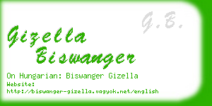 gizella biswanger business card